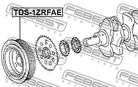 Шкив коленчатого вала Febest TDS-1ZRFAE