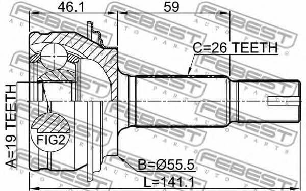Купить Febest 0110-KSP90Z19 по низкой цене в Украине!
