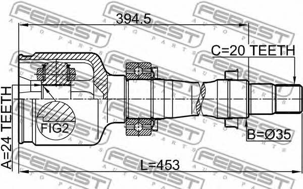 Купити Febest 0111-220RH за низькою ціною в Україні!