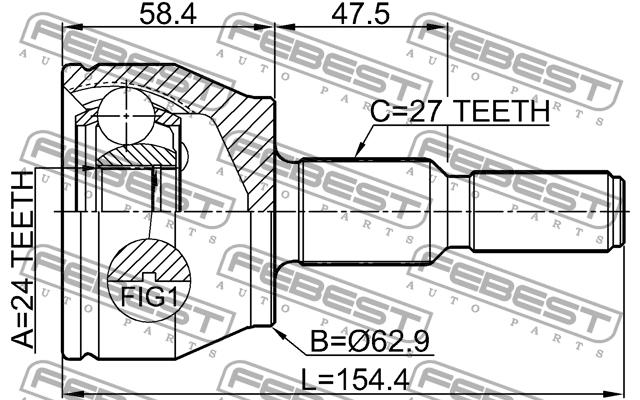Купить Febest 2110CB7 – отличная цена на EXIST.UA!
