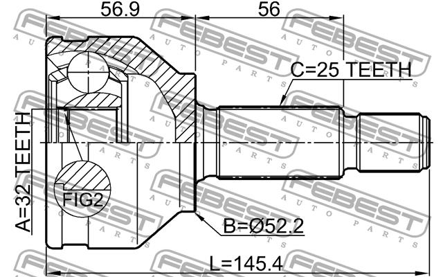 Купить Febest 2110FOCAU – отличная цена на EXIST.UA!