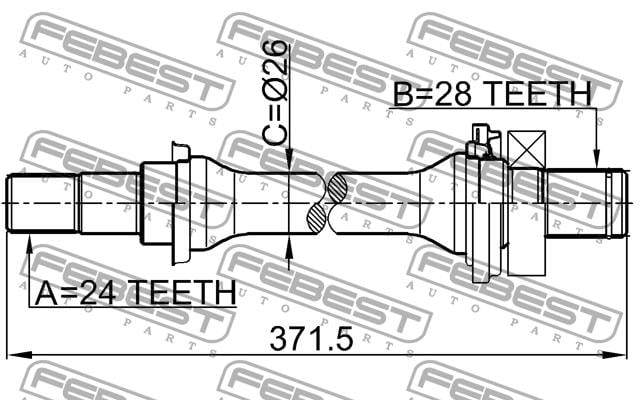 Купить Febest 2212SPAAT – отличная цена на EXIST.UA!