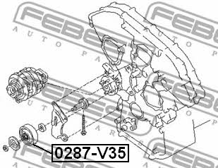 Ролик натяжной Febest 0287-V35