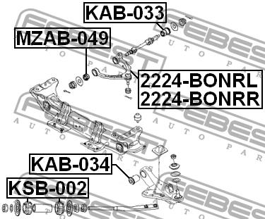 Купить Febest 2224-BONRL по низкой цене в Украине!