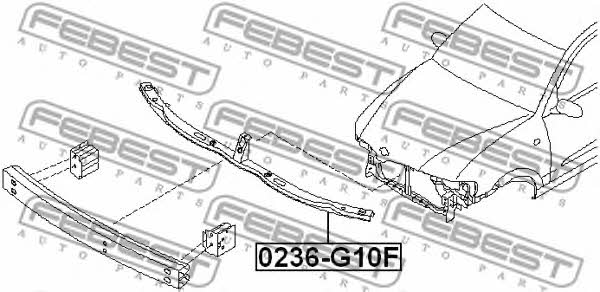 Усилитель бампера Febest 0236-G10F