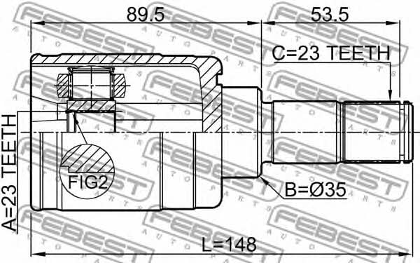 Купить Febest 0311HRV4WDLH – отличная цена на EXIST.UA!