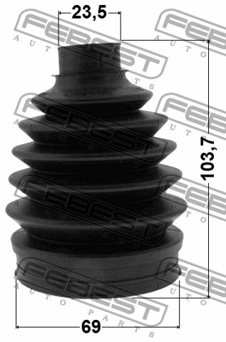 Пильовик ШРКШ зовнішній Febest 2117P-KUGR