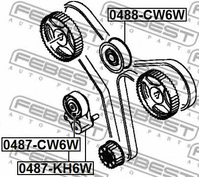 Ролик ременя ГРМ Febest 0487-CW6W