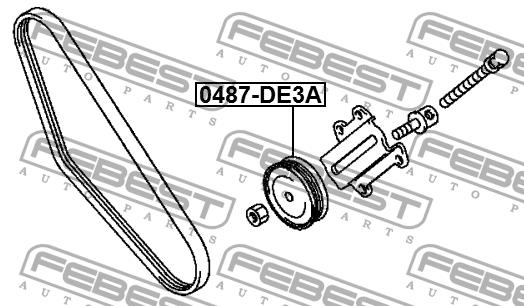 Ролик натяжной Febest 0487-DE3A