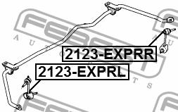 Стійка стабілізатора заднього ліва Febest 2123-EXPRL