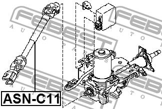 Вал рульового керування Febest ASN-C11