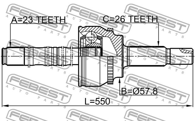 Купити Febest 0114ZZT251A48LH – суперціна на EXIST.UA!