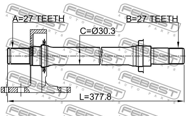 Febest Полуось правая – цена 7356 UAH