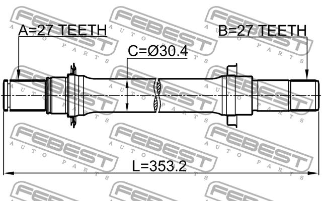 Febest Полуось левая – цена 5910 UAH
