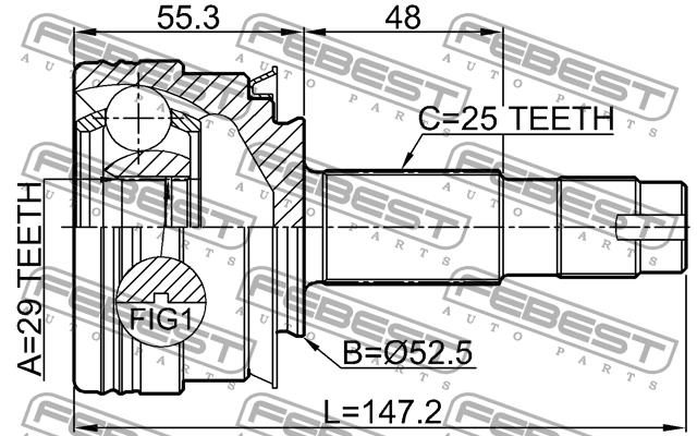 Купить Febest 1010T300MT – отличная цена на EXIST.UA!