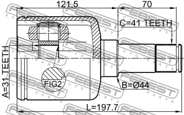 Купить Febest 2111TRD9LH – отличная цена на EXIST.UA!
