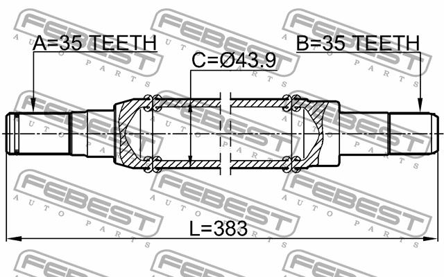 Напіввісь права Febest 2112-MONRH