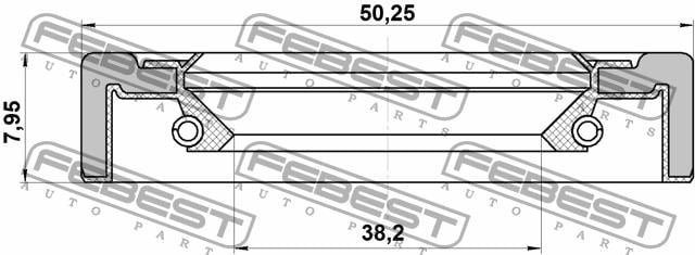 Сальник полуоси Febest 95GCY-40500808X