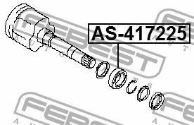 Подшипник вала приводного Febest AS-417225