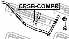 Втулка стабілізатора заднього Febest CRSB-COMPR