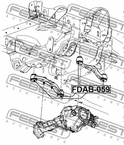 Сайлентблок дифференциала Febest FDAB-059