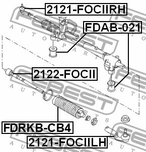 Пыльник рулевой рейки Febest FDRKB-CB4