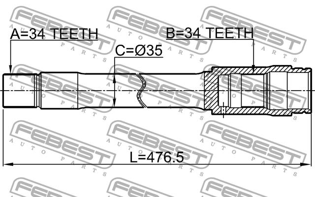 Купить Febest 0112UZJ200F – отличная цена на EXIST.UA!