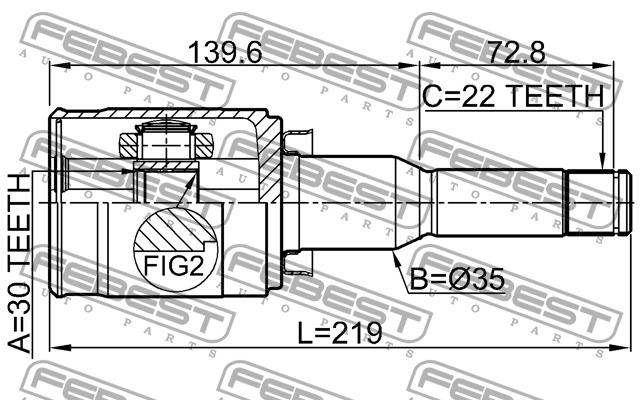 Купить Febest 1011-T300LH по низкой цене в Украине!