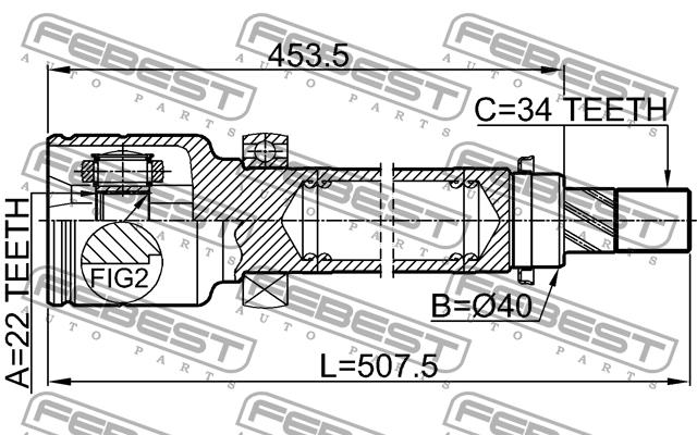 Купить Febest 2111CB8RH – отличная цена на EXIST.UA!
