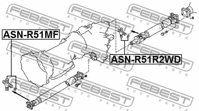Крестовина вала карданного Febest ASN-R51MF