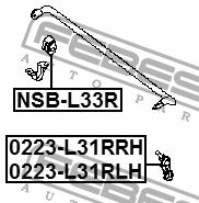 Втулка стабілізатора заднього Febest NSB-L33R