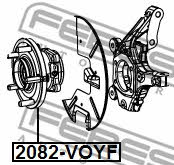 Ступица колеса передняя Febest 2082-VOYF