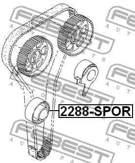 Ролик обводной ремня поликлинового (приводного) Febest 2288-SPOR