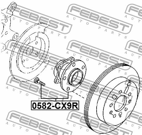 Ступица колеса задняя Febest 0582-CX9R