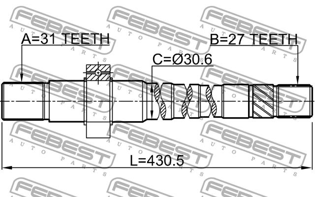 Купить Febest 2412DUSTAWD – отличная цена на EXIST.UA!