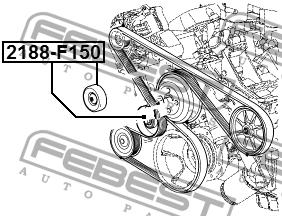 Ролик обводной Febest 2188-F150