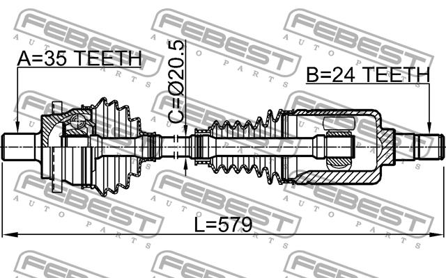 Купить Febest 1614211RH – отличная цена на EXIST.UA!