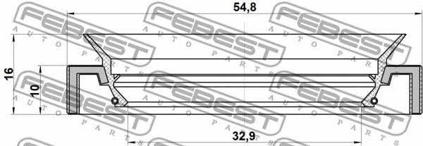 Сальник полуоси Febest 95HAY-34551016C