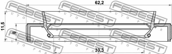 Сальник полуоси Febest 95HBY-35620812R
