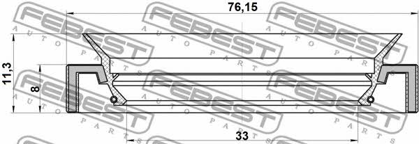 Сальник полуоси Febest 95HAY-35760813R