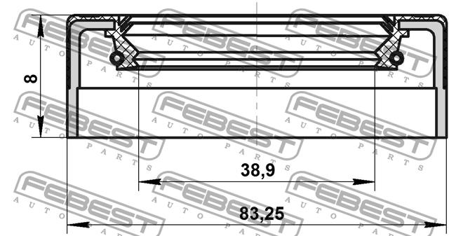 Сальник полуоси Febest 95NEY-42830808C