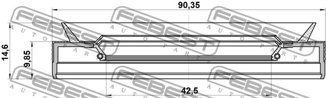 Сальник полуоси Febest 95PES-44901015C
