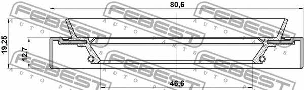 Сальник полуоси Febest 95HDS-48801319R