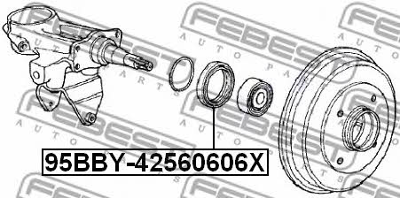 Сальник ступицы колеса задней Febest 95BBY-42560606X