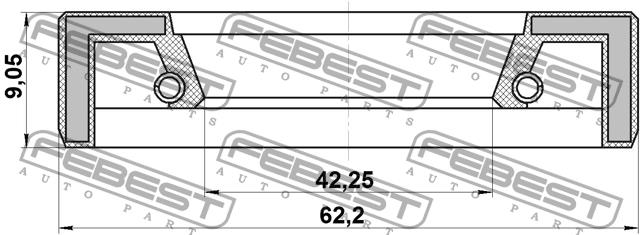 Febest Сальник ступицы колеса задней – цена 99 UAH