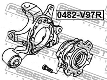 Ступица колеса задняя Febest 0482-V97R