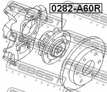 Ступица колеса задняя Febest 0282-A60R
