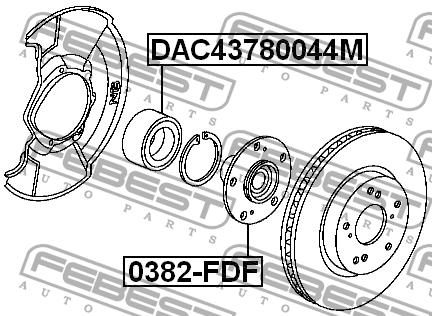 Маточина колеса передня Febest 0382-FDF