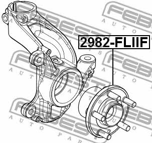 Ступица колеса передняя Febest 2982-FLIIF