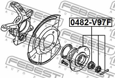 Ступица колеса передняя Febest 0482-V97F